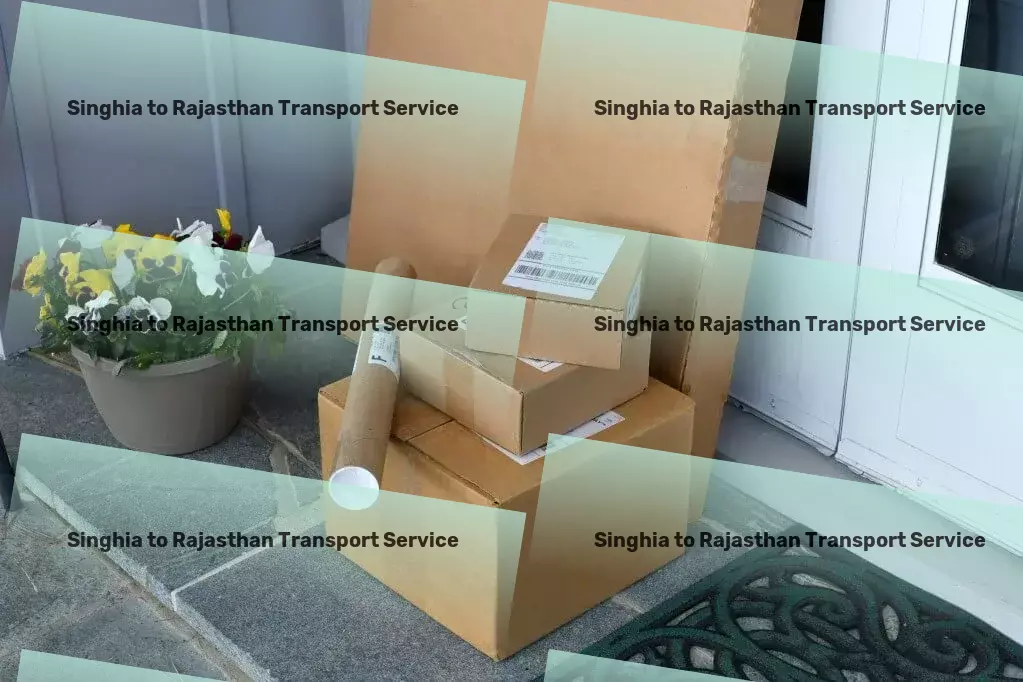 Singhia to Rajasthan Part Load Transport Rapid courier services